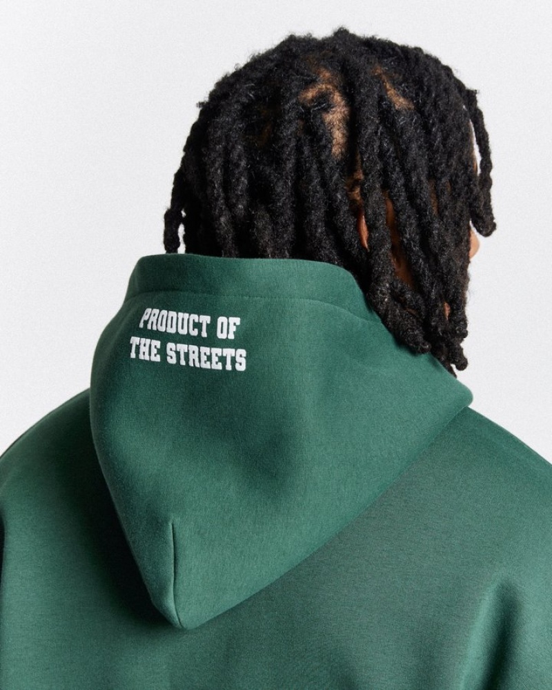 Green/White Hoodrich Frat Oversized Hoodie Hoodies | 0172-OWJYR