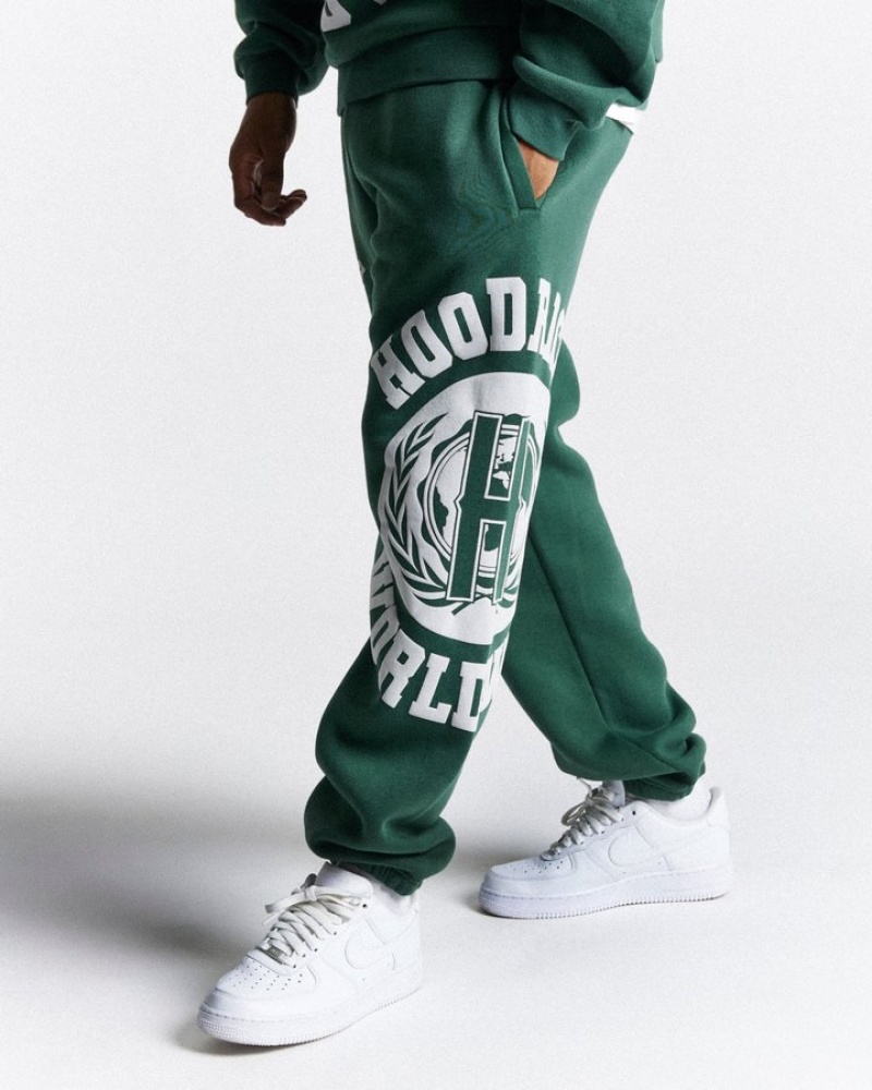 Green/White Hoodrich Frat Oversized Jogger Joggers | 9604-HYBGE