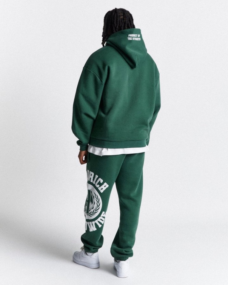 Green/White Hoodrich Frat Oversized Jogger Joggers | 9604-HYBGE