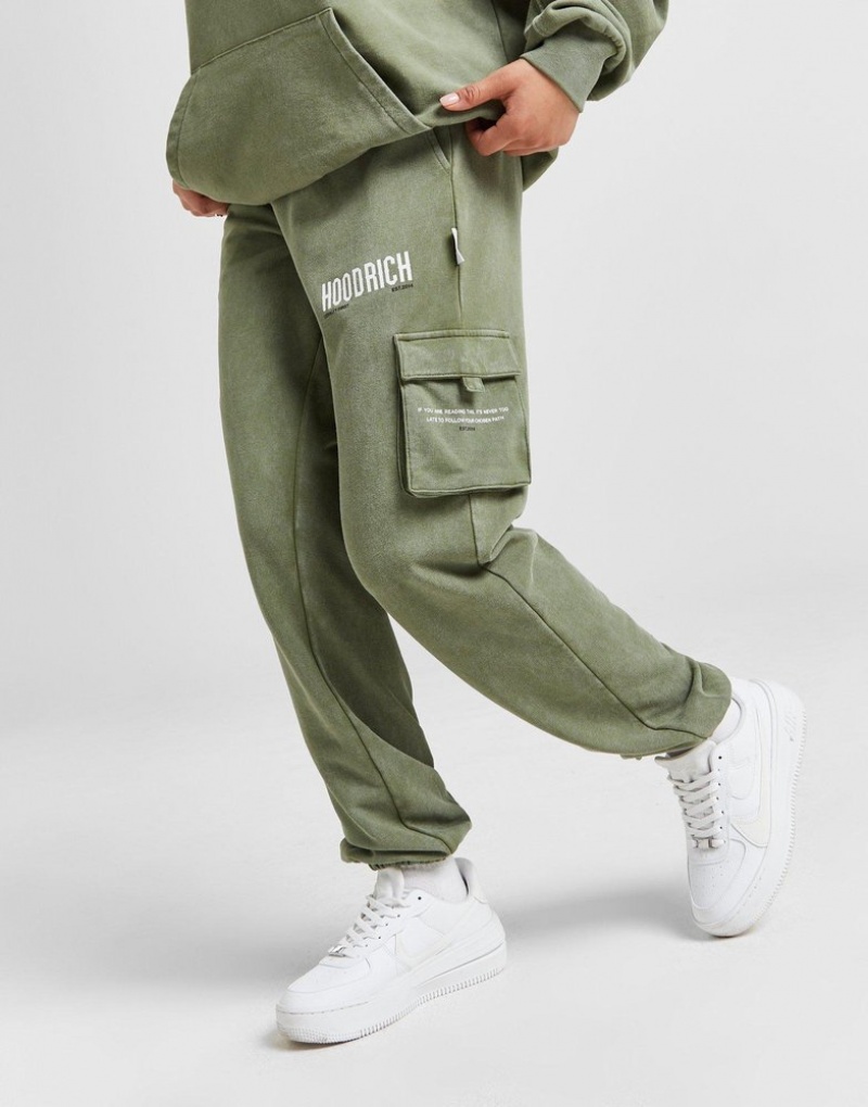 Green Hoodrich Peak Wash Cargo Joggers Joggers | KYCOEM-208