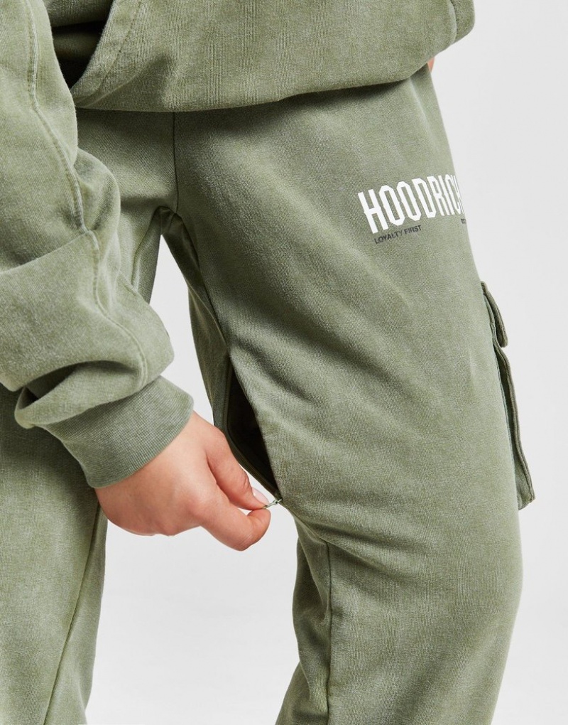 Green Hoodrich Peak Wash Cargo Joggers Joggers | KYCOEM-208