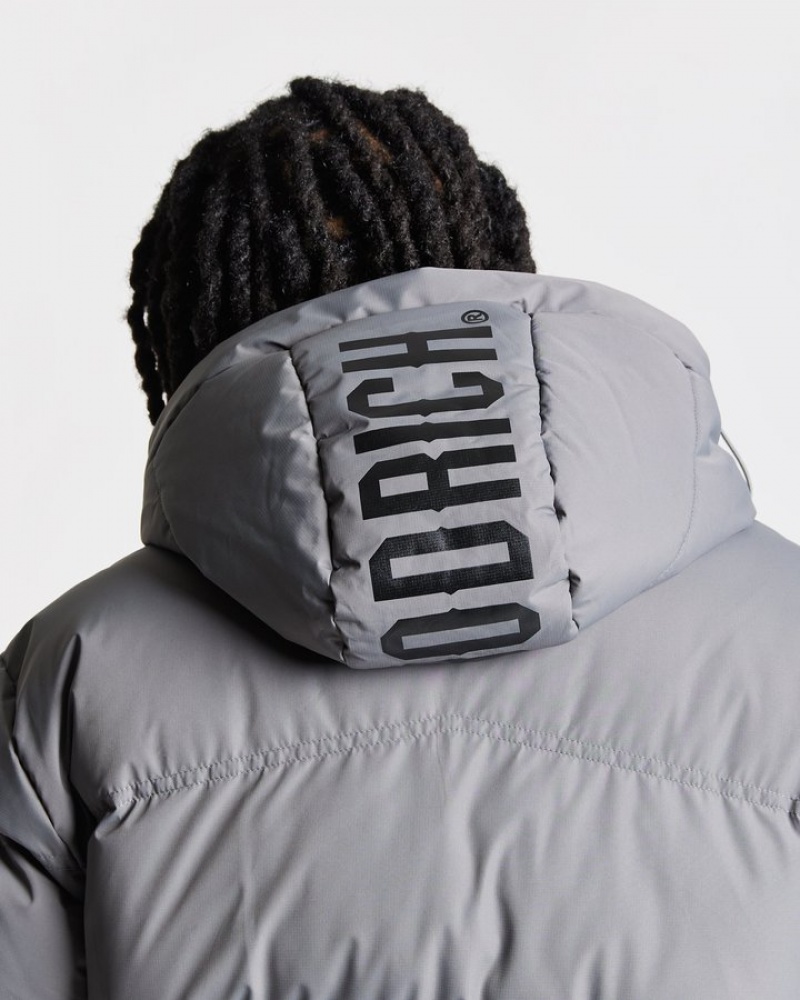 Grey/Black Hoodrich Vern Jacket Outerwear | 5829-JXEHD