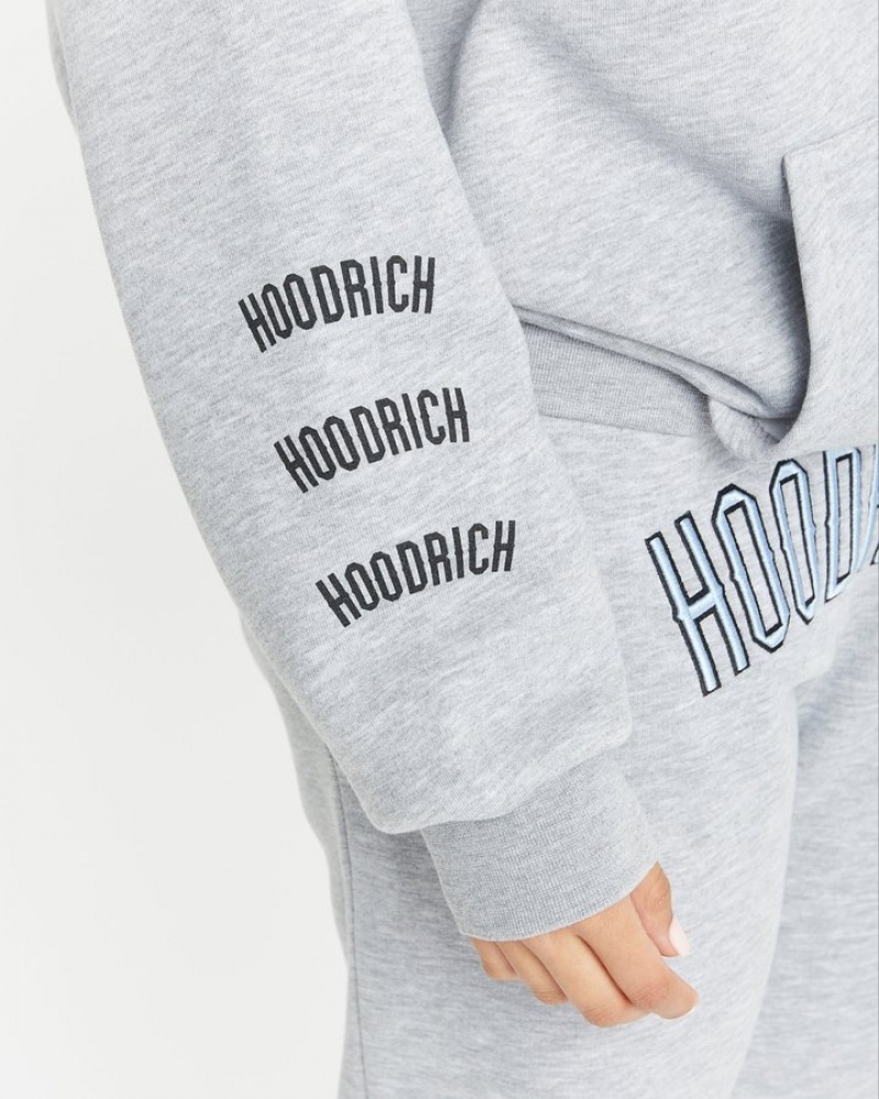 Grey/Blue/Black Hoodrich OG Breeze Hoodie Hoodies | 5016-JZPQG