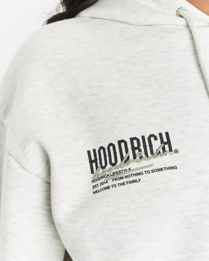 Grey/Camo Hoodrich OG Crescent Hoodie Hoodies | 0456-MDYUC