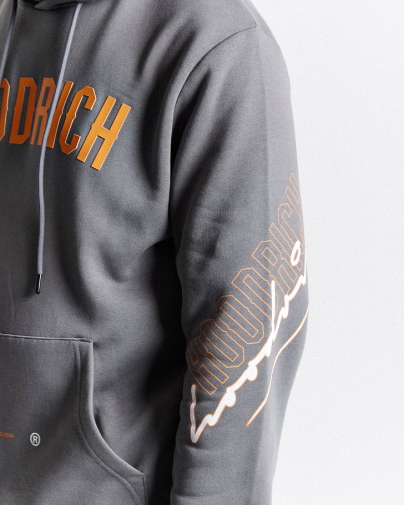 Grey/Orange/White Hoodrich Caliber Hoodie Hoodies | 2483-BSGVI