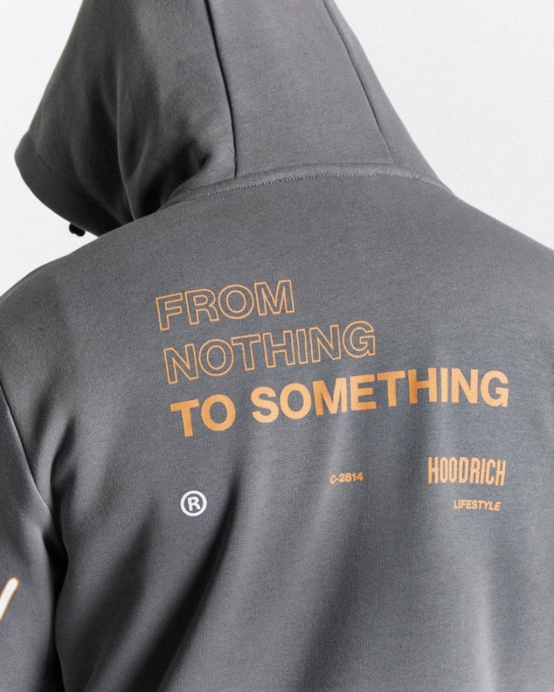 Grey/Orange/White Hoodrich Caliber Hoodie Hoodies | 2483-BSGVI