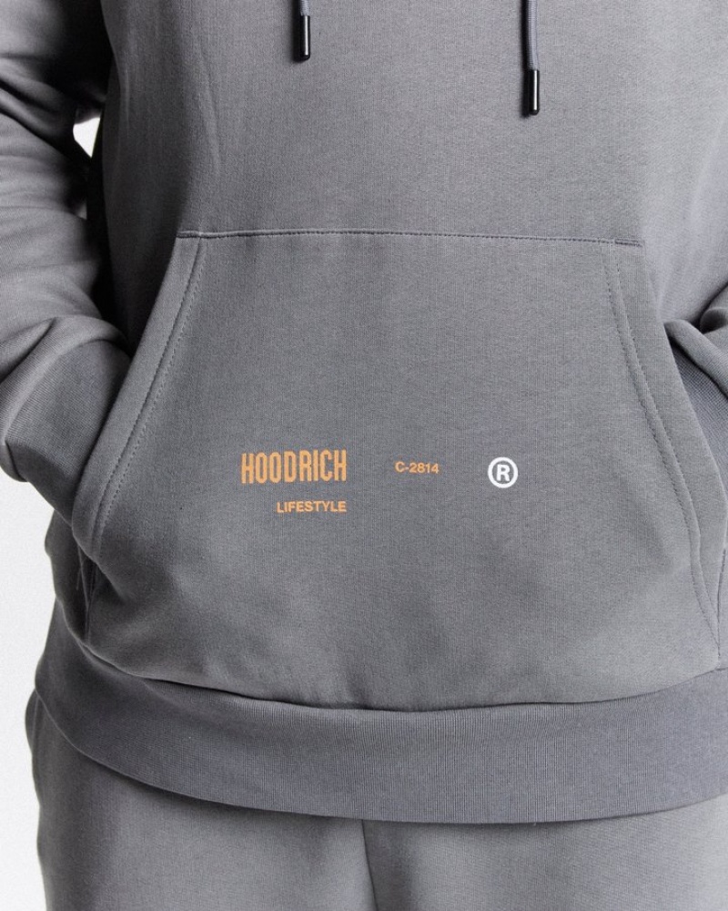 Grey/Orange/White Hoodrich Caliber Hoodie Hoodies | 2483-BSGVI