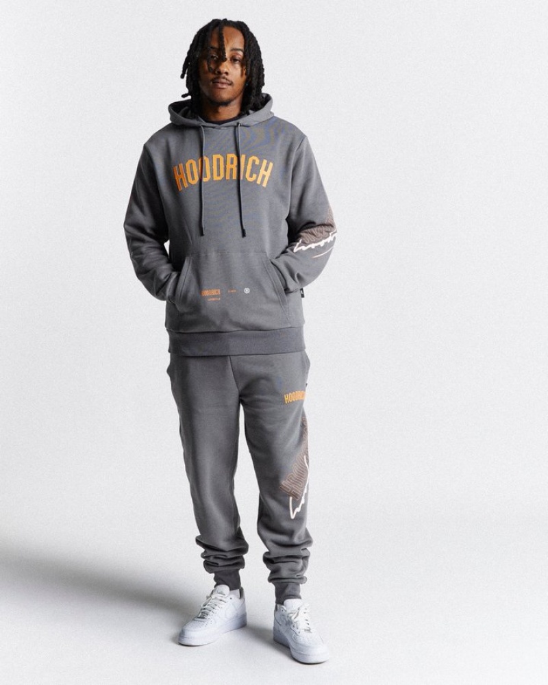 Grey/Orange/White Hoodrich Caliber Hoodie Hoodies | 2483-BSGVI