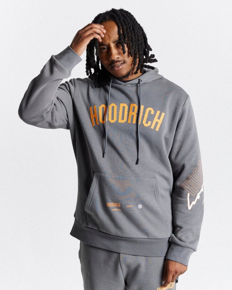 Grey/Orange/White Hoodrich Caliber Hoodie Hoodies | 2483-BSGVI