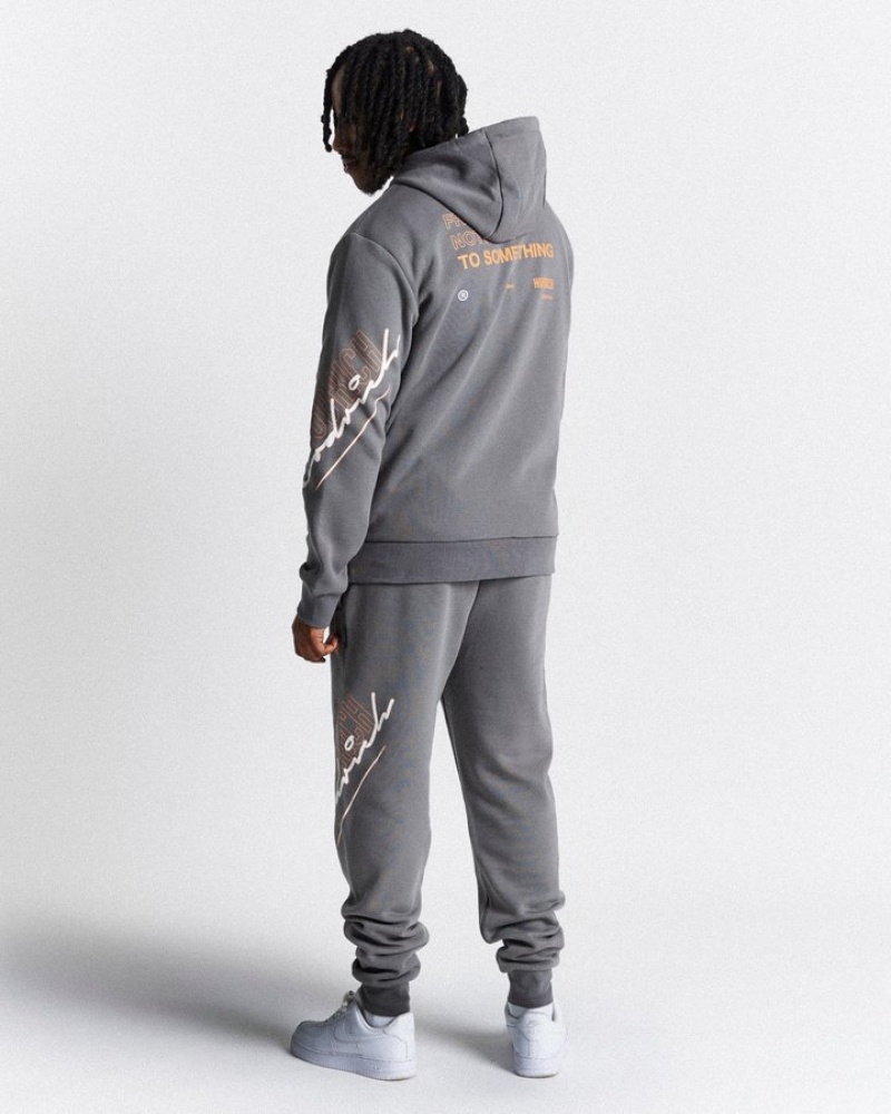 Grey/Orange/White Hoodrich Caliber Jogger Joggers | 9042-OBKGQ