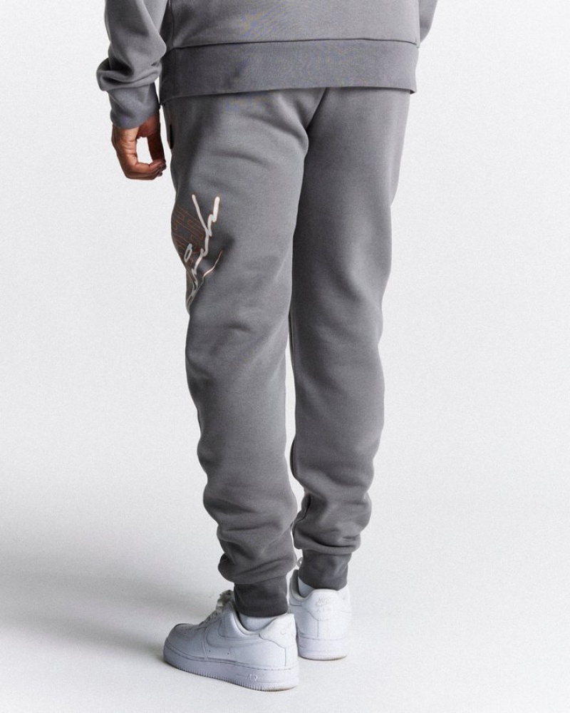 Grey/Orange/White Hoodrich Caliber Jogger Joggers | 9042-OBKGQ