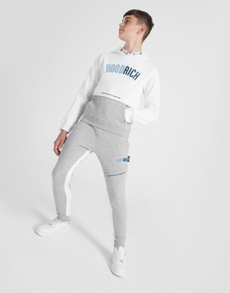 Grey Hoodrich Commense Colour Block Overhead Junior Sweatshirts | LVZIXOA-81