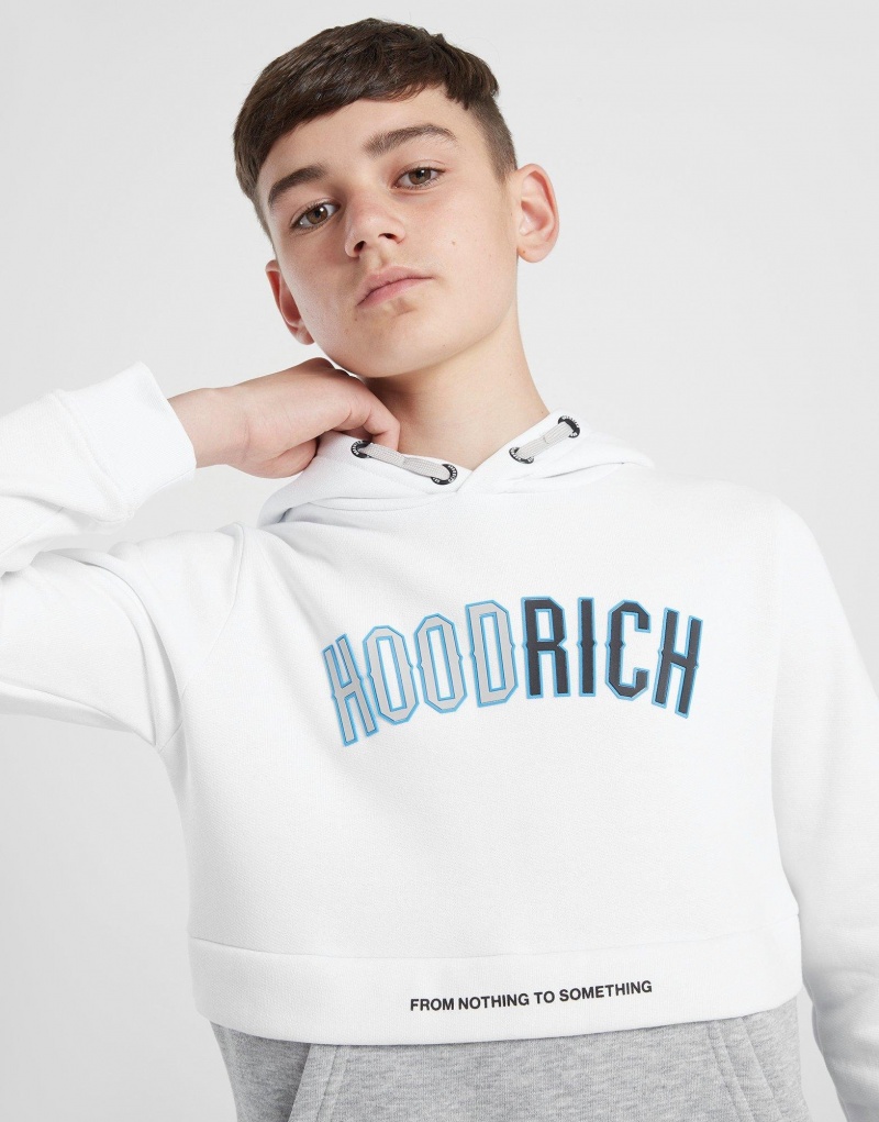 Grey Hoodrich Commense Colour Block Overhead Junior Sweatshirts | LVZIXOA-81