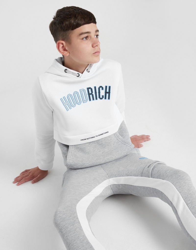 Grey Hoodrich Commense Colour Block Overhead Junior Sweatshirts | LVZIXOA-81