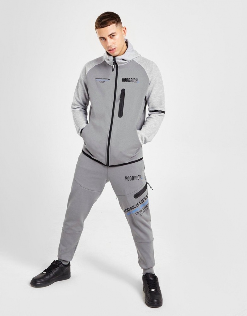 Grey Hoodrich Cycle Full Zip Hoodie Hoodies | ZON-136754