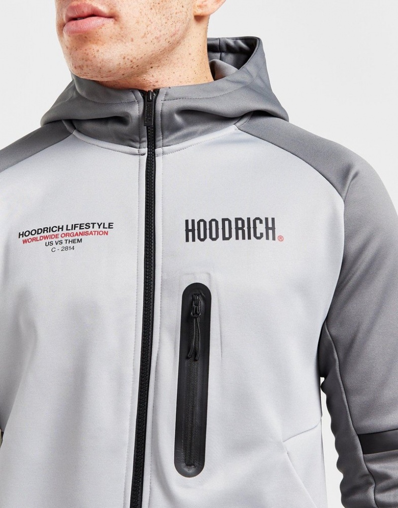 Grey Hoodrich Cycle Full Zip Hoodie Hoodies | TGQ-712043