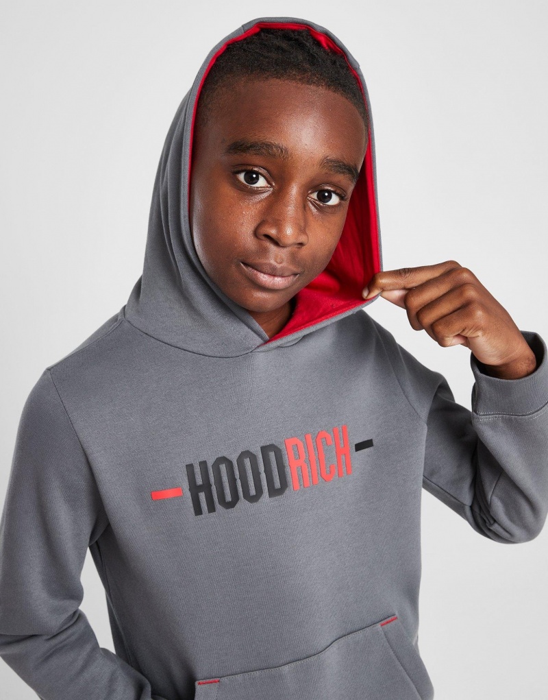 Grey Hoodrich Deflect Overhead Hoodie Junior Hoodies | RGCIHEP-91