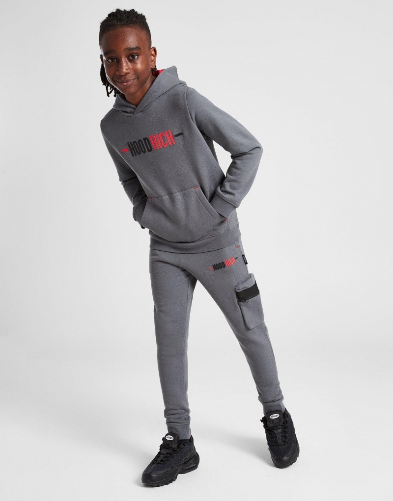 Grey Hoodrich Deflect Overhead Hoodie Junior Hoodies | RGCIHEP-91