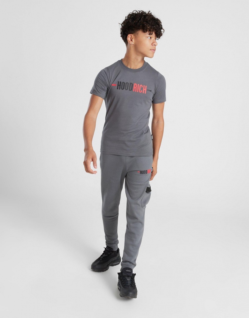 Grey Hoodrich Deflect T-Shirt Junior T-shirts | SYJZHXB-87