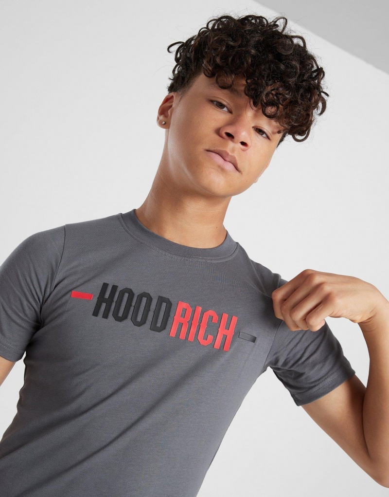 Grey Hoodrich Deflect T-Shirt Junior T-shirts | SYJZHXB-87