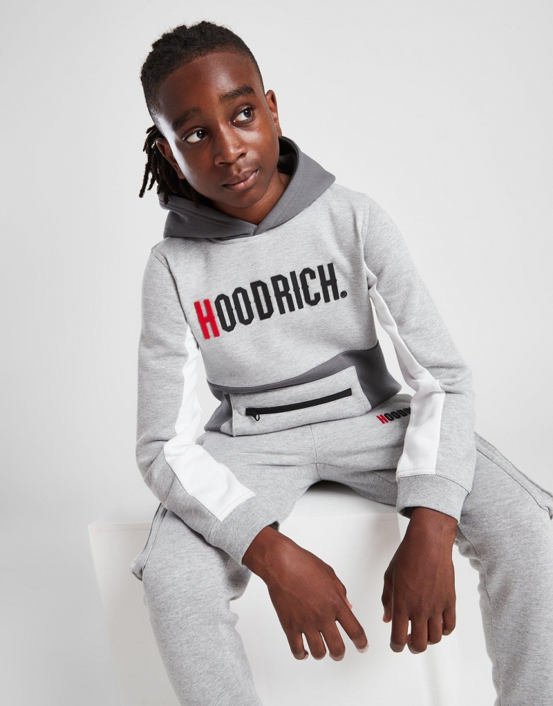 Grey Hoodrich Expand Overhead Cargo Hoodie Junior Hoodies | EBIGUQZ-62