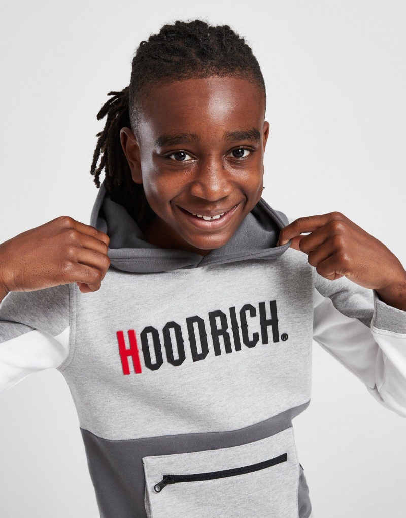 Grey Hoodrich Expand Overhead Cargo Hoodie Junior Hoodies | EBIGUQZ-62