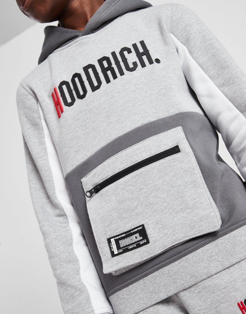 Grey Hoodrich Expand Overhead Cargo Hoodie Junior Hoodies | EBIGUQZ-62