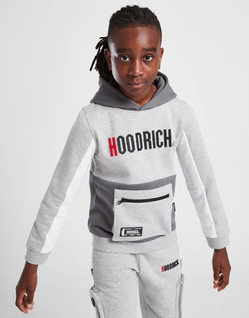 Grey Hoodrich Expand Overhead Cargo Hoodie Junior Hoodies | EBIGUQZ-62