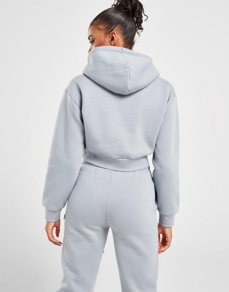 Grey Hoodrich Kraze Crop Hoodie Hoodies | QUKWER-974