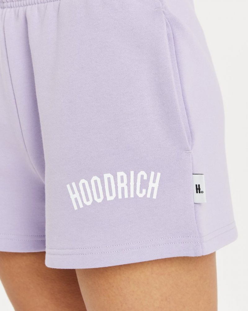 Lavender/White Hoodrich OG Staple Shorts Shorts | 7349-CVLIO