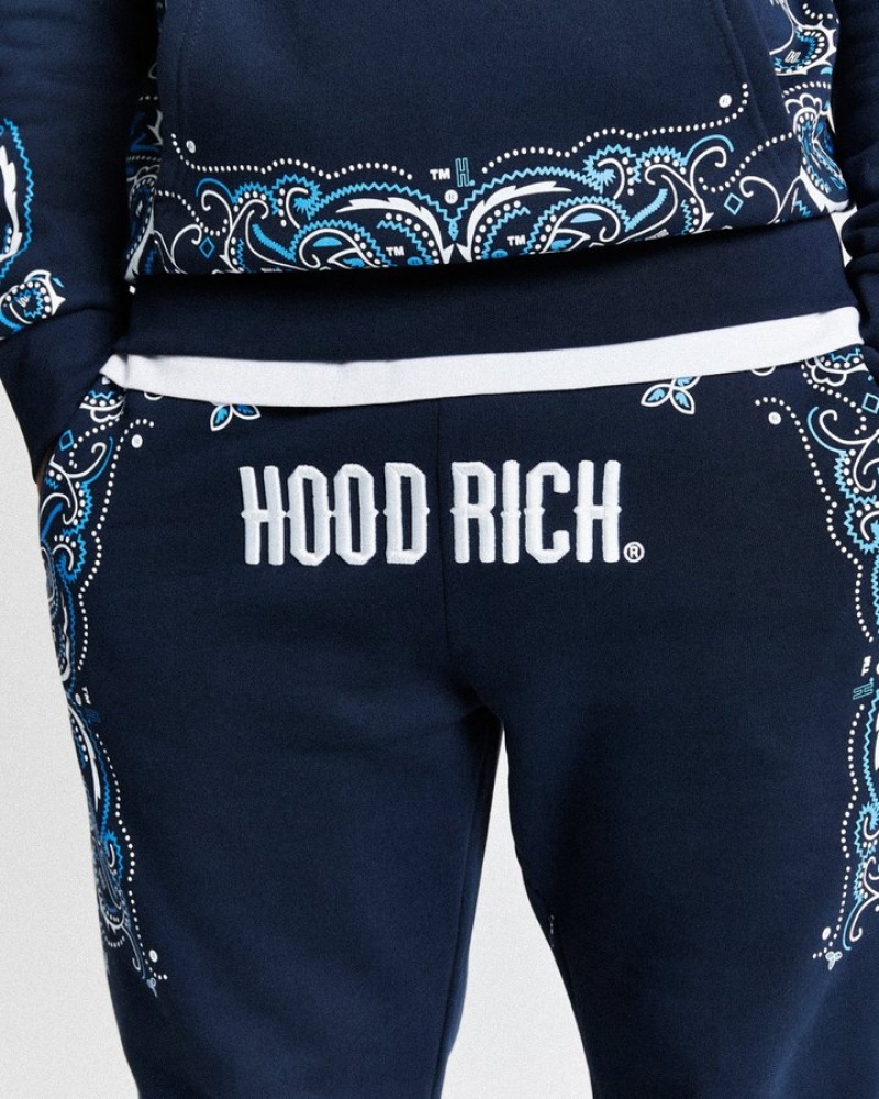 Navy/White/Blue Hoodrich Motif Jogger Joggers | 5830-AXIHO