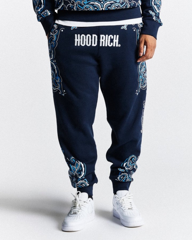 Navy/White/Blue Hoodrich Motif Jogger Joggers | 5830-AXIHO