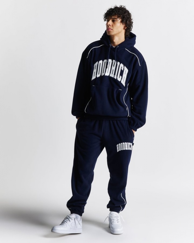 Navy/White/Grey Hoodrich Split Oversized Hoodie Hoodies | 0258-KNUEL