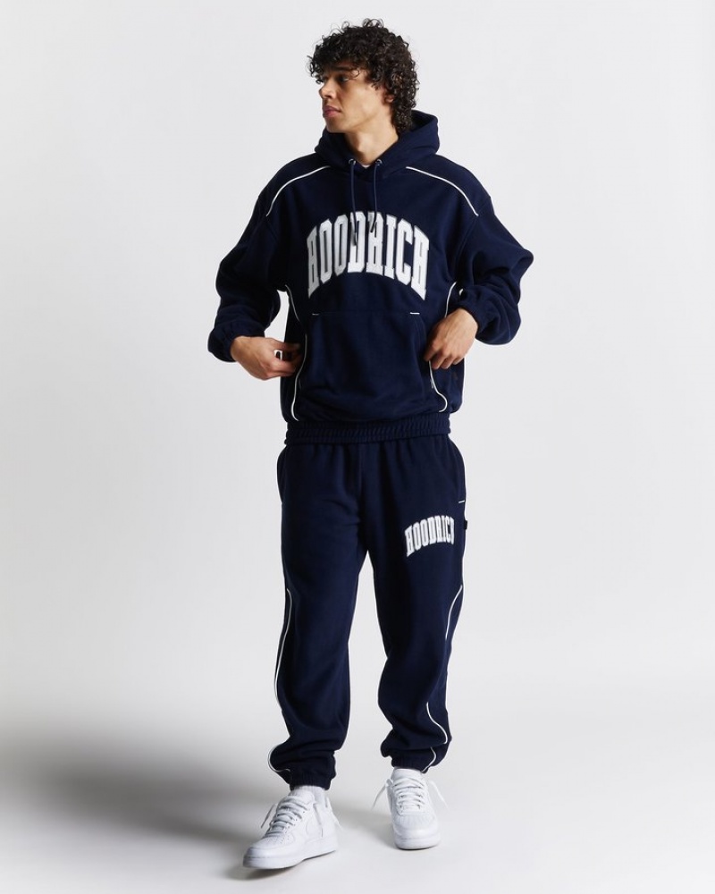 Navy/White/Grey Hoodrich Split Oversized Jogger Joggers | 0167-DIJME