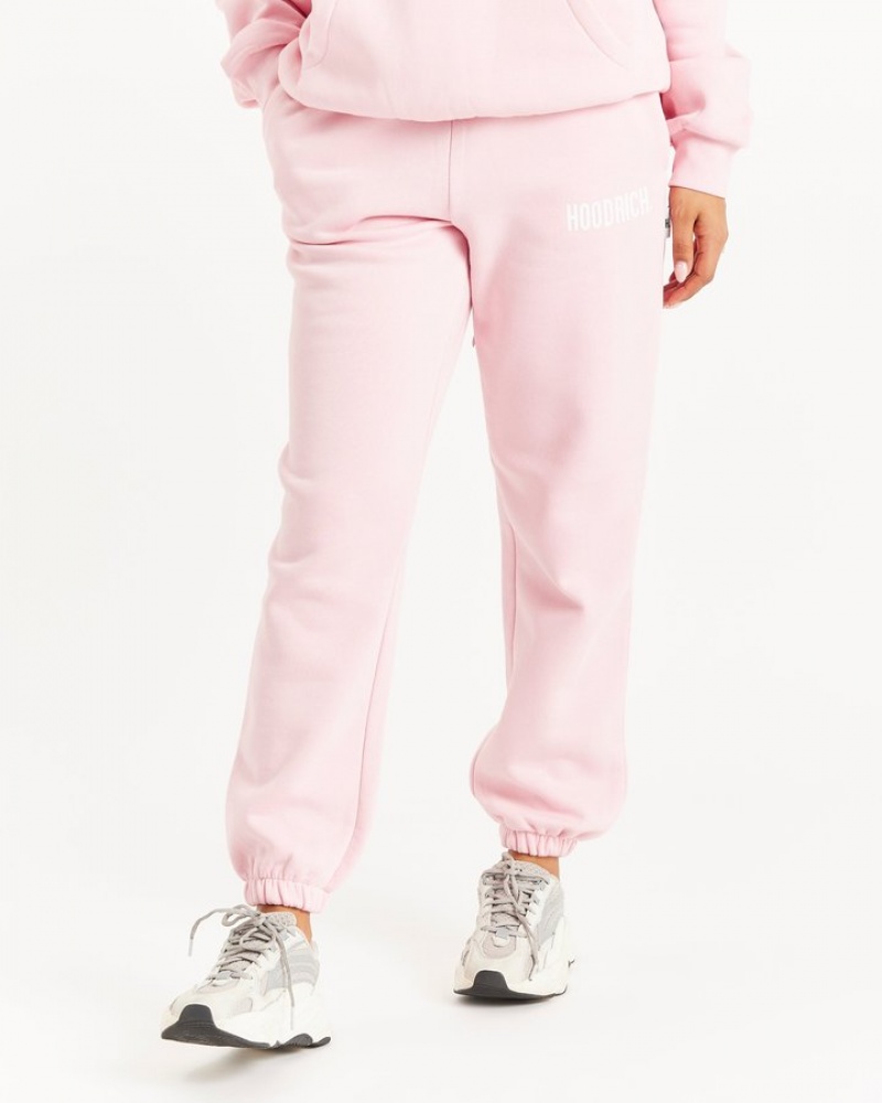 Pink/White Hoodrich OG Storm Logo Joggers Joggers | 9571-KAMZX