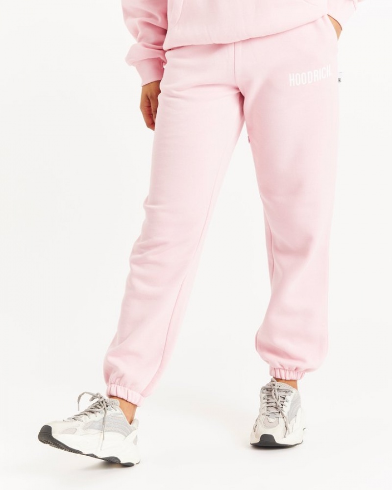 Pink/White Hoodrich OG Storm Logo Joggers Joggers | 9571-KAMZX