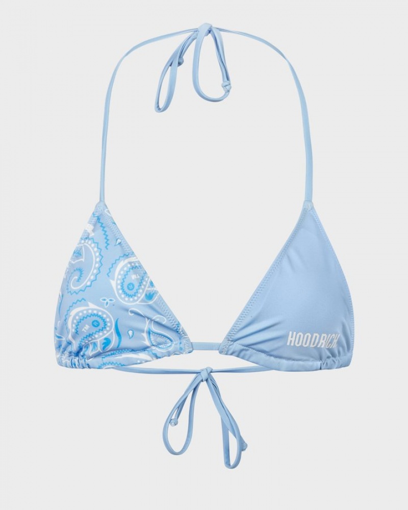 Placid Blue/Azure/White Hoodrich OG Soleil Bikini Top Bikini | 5714-XMFEL