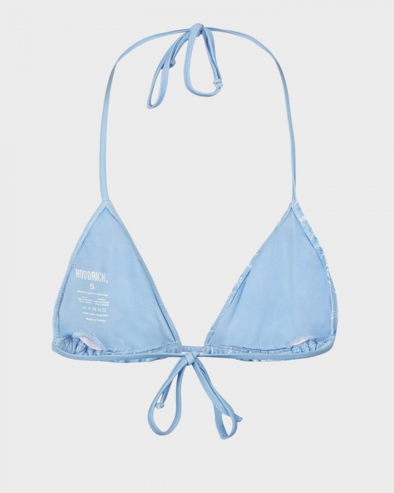 Placid Blue/Azure/White Hoodrich OG Soleil Bikini Top Bikini | 5714-XMFEL