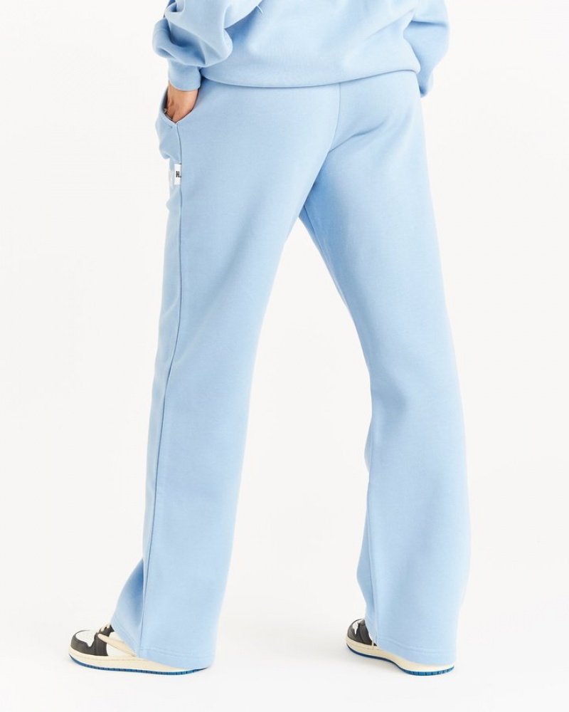 Placid Blue/White Hoodrich OG Staple Wide Leg Joggers Joggers | 3154-UBIYP