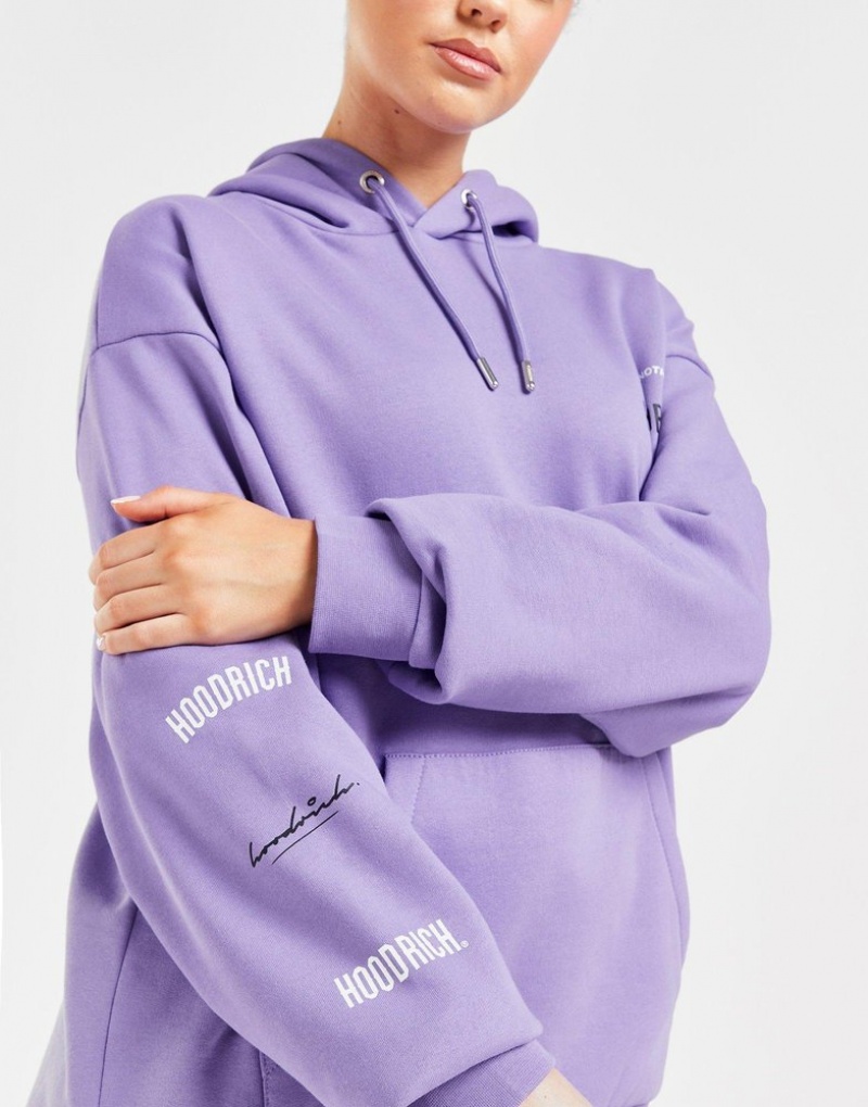 Purple Hoodrich Fetch Hoodie Hoodies | NMLJDC-597