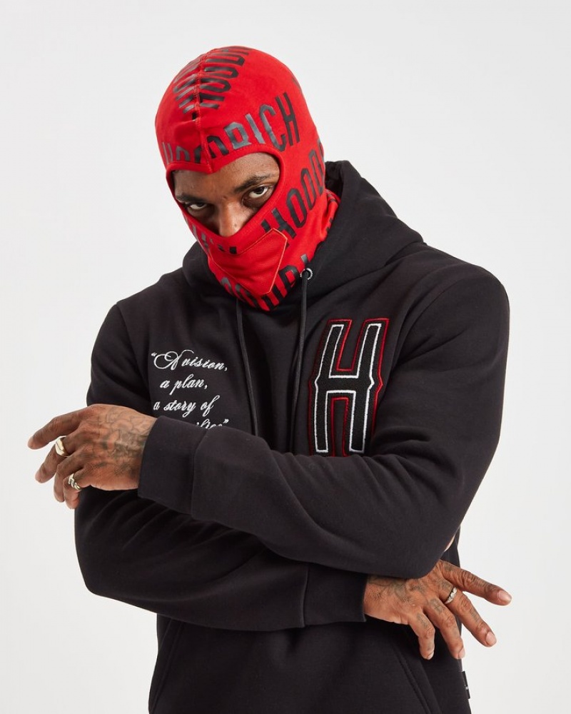 Red/Black Hoodrich OG Large Repro Balaclava Ballys & Bandanas | 6927-CPLVB