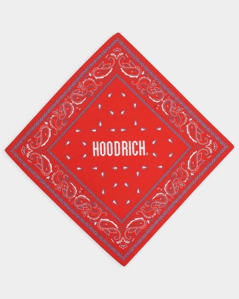 Red/White Hoodrich OG Motif Bandana Ballys & Bandanas | 5907-GVEMP