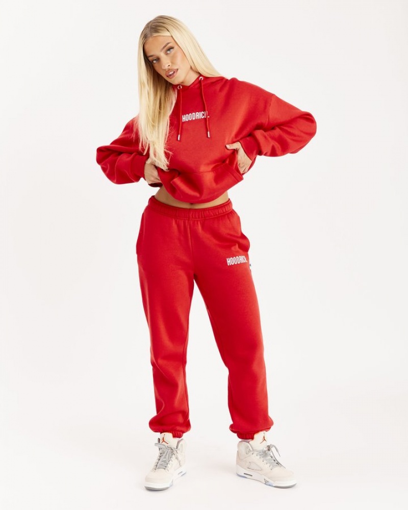 Red/White Hoodrich OG Storm Joggers Joggers | 6309-EZFLQ