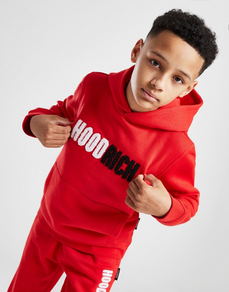 Red Hoodrich Tone Overhead Hoodie Junior Hoodies | UVTXCSR-52