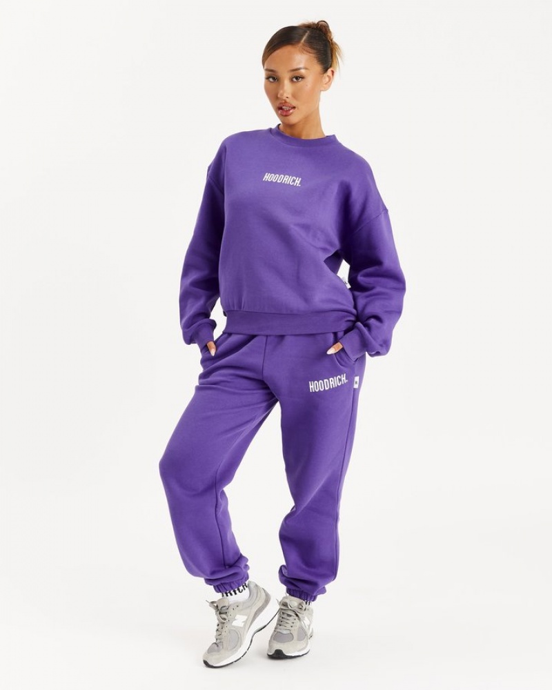 Violet/White Hoodrich OG Storm Joggers Joggers | 6241-EKTSH