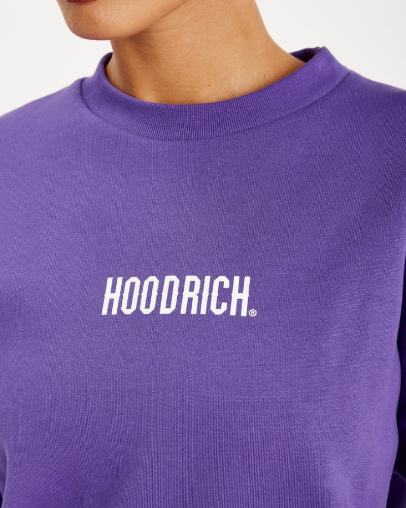 Violet/White Hoodrich OG Storm Logo Sweatshirt Sweatshirts | 5786-HAFXO