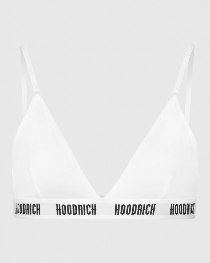 White/Black Hoodrich OG Core Triangle Bralette Underwear | 2591-XEKNQ