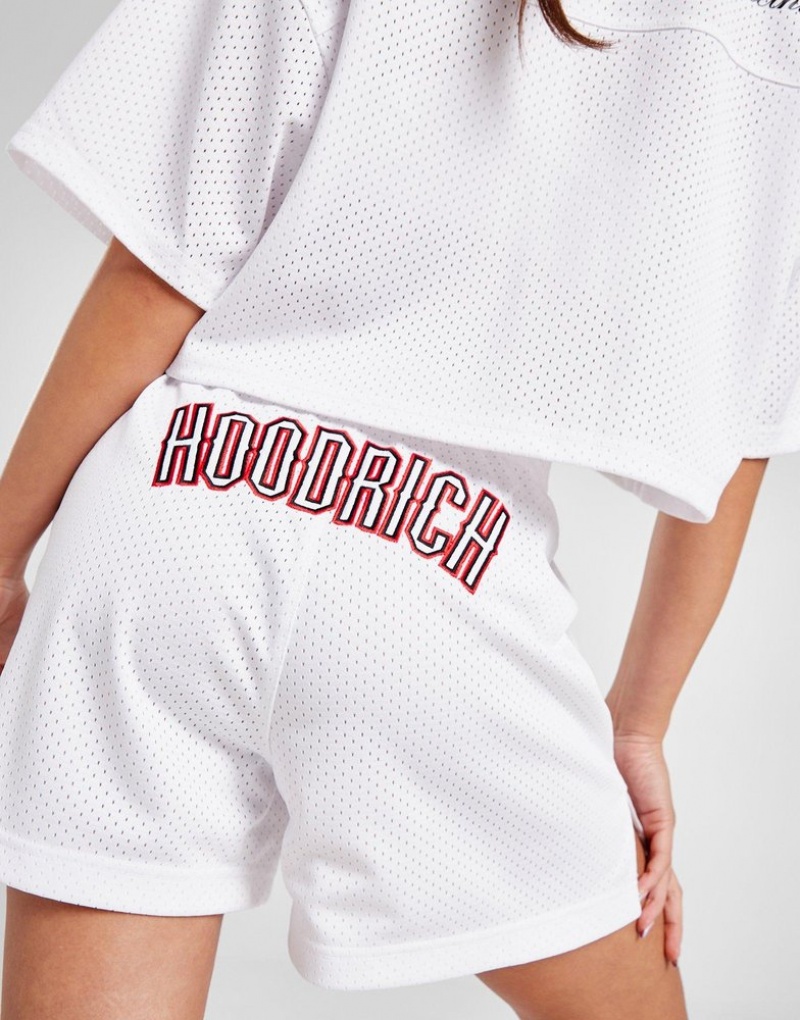 White Hoodrich Court Poly Shorts Shorts | WKMDIO-589