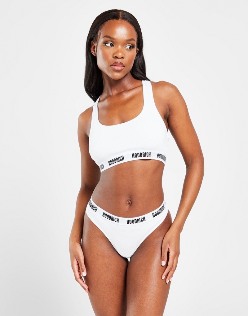 White Hoodrich Logo Tank Bra Underwear | GVHSMF-903