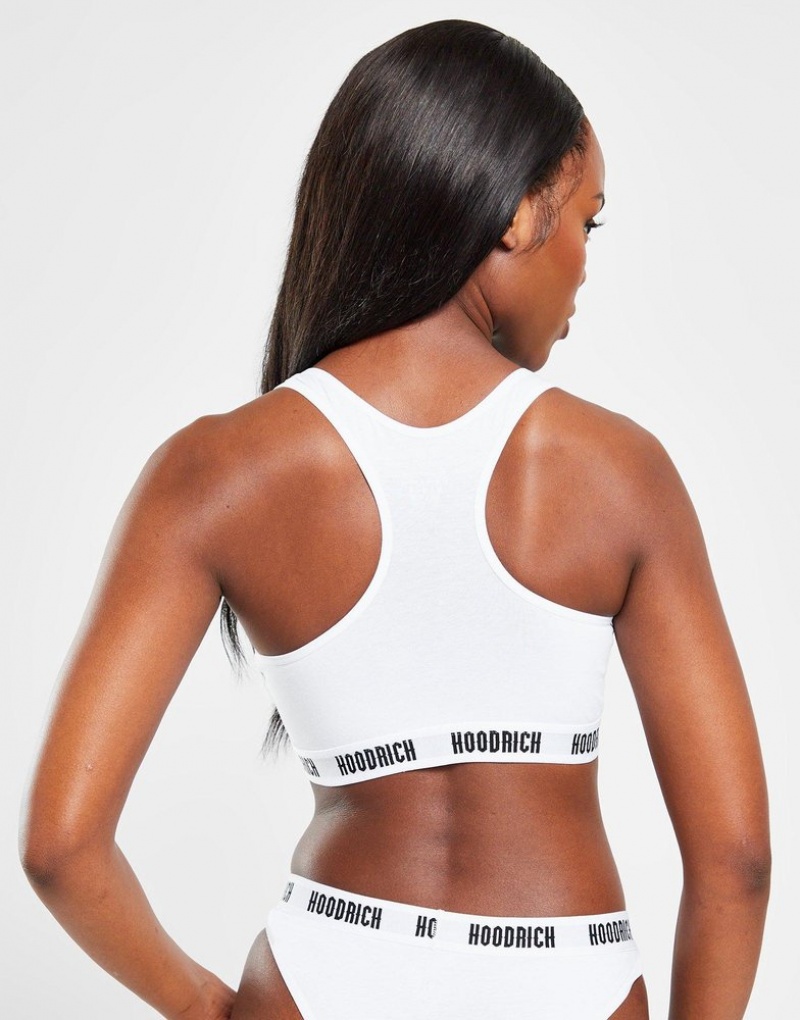 White Hoodrich Logo Tank Bra Underwear | GVHSMF-903